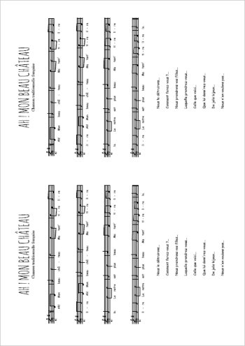 Ah ! mon beau château Partition gratuite